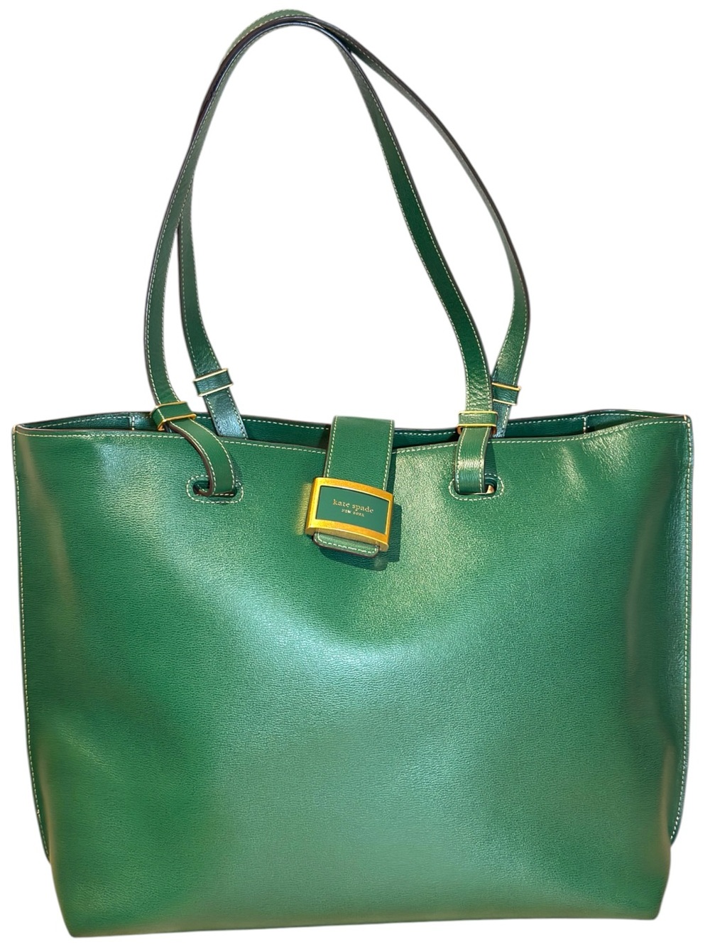 Kate Spade Katy Large Leather Work Tote Arugula Green